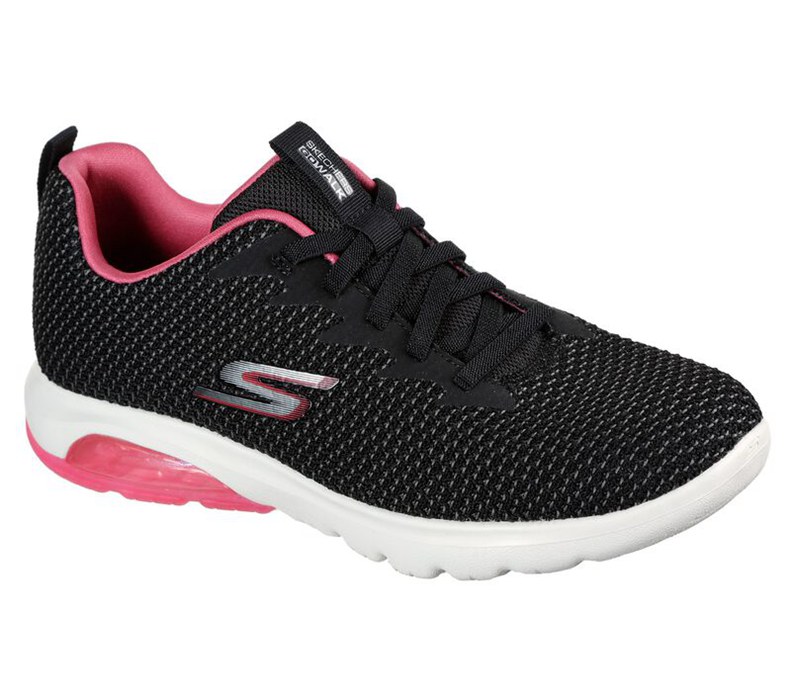 Skechers Gowalk Air - Shadow - Womens Slip On Shoes Black/Pink [AU-ZK4110]